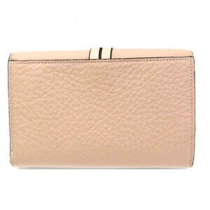 Chloe Nude Grained Blush Leather Calfskin Wallet Trifold Smooth